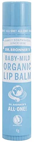 Dr. Bronner's Magic Soaps Organic Naked Unflavored Lip Balm, 0.15 Ounce