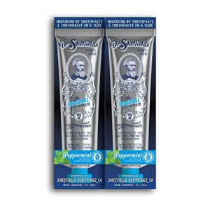 Dr. Sheffield’s Certified Natural Toothpaste (Peppermint) - Great Tasting, Fluoride Free Toothpaste/Freshen Your Breath, Whiten Your Teeth, Reduce Plaque (2-Pack)
