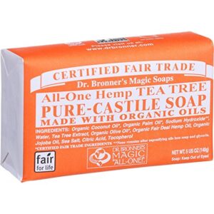 dr. bronner’s magic soaps hemp tea tree pure-castile soap 5 ounce 12 pack