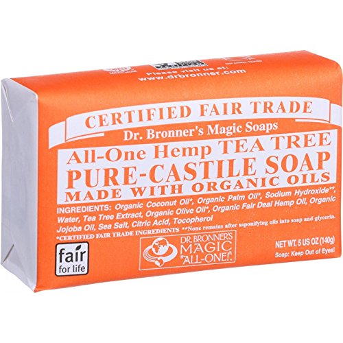 Dr. Bronner's Magic Soaps Hemp Tea Tree Pure-Castile Soap 5 Ounce 12 Pack