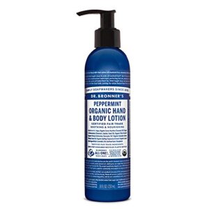 dr. bronner’s fair trade and organic lotion, peppermint, 8 oz