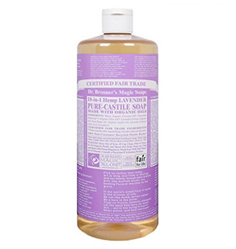 Dr. Bronner's Magic Soaps 18-in-1 Hemp Pure Castile Soaps Lavender, 32 Fl Oz