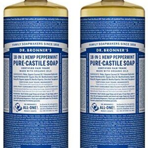 Dr. Bronners Peppermint 32oz. Castile Soap (2 Pack)