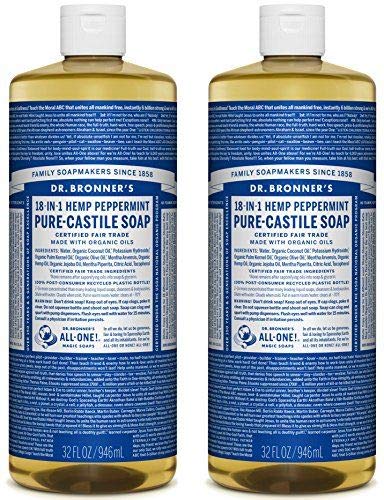 Dr. Bronners Peppermint 32oz. Castile Soap (2 Pack)