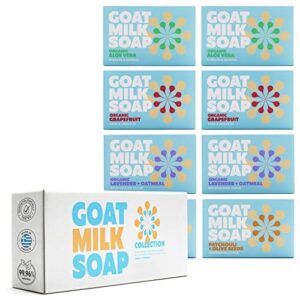skin said yes goats milk bars soap set – 8 piece soap for eczema psoriasis soap, goats soaps nature goats milk soaps bars, organic goat’s milk soaps, bars soaps goats milk natural for kids, men, women