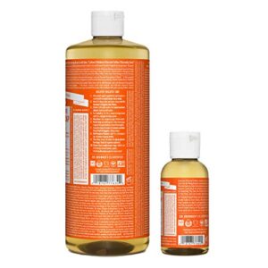 Dr. Bronner's Pure-Castile Liquid Soap – Tea Tree Bundle. 32 oz. Bottle and 2 oz. Travel Bottle