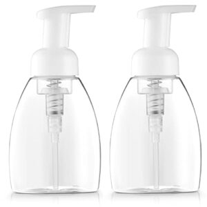 bar5f foaming soap dispenser pump bottle for dr. bronner’s castile liquid soap 8.5-ounce pack of 2