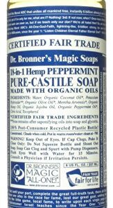 Dr. Bronners Peppermint Castile Liquid Soap 8oz. (3 Pack)