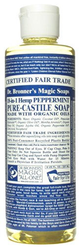 Dr. Bronners Peppermint Castile Liquid Soap 8oz. (3 Pack)