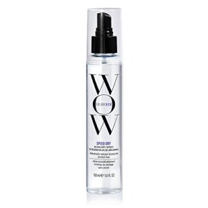 color wow speed dry blow dry spray – cuts blow dry time by at least 30%; clinically proven; alcohol free; heat protectant; helps prevent breakage and color fade; cruelty free and gluten free