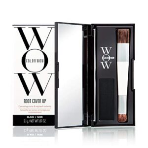 color wow root cover up, black – instantly cover greys + touch up highlights, create thicker-looking hairlines, water-resistant, sweat-resistant – no mess multi-award-winning root touch up