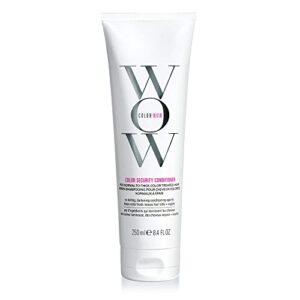 color wow color security conditioner normal to thick – rich hydration for thick, coarse, curly hair; detangles, nourishes + adds shine with avocado oil; color safe; heat protection