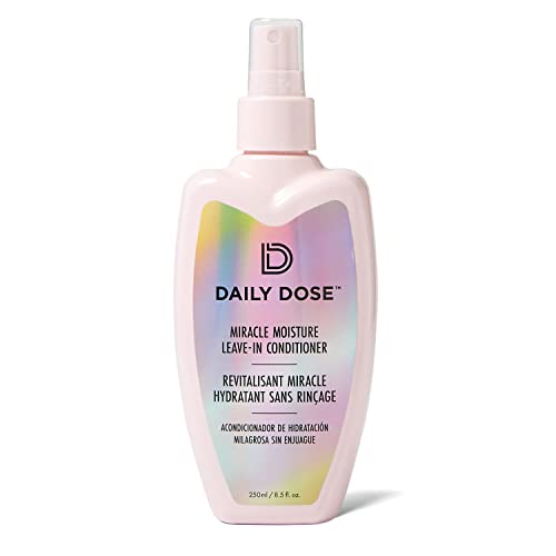 DAILY DOSE Miracle Moisture Spray Leave-In Hair Conditioner Detangler (Award Winning) 8.5oz, Paraben Free, Phthalates Free, Cruelty Free, Vegan