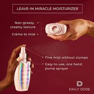 DAILY DOSE Miracle Moisture Spray Leave-In Hair Conditioner Detangler (Award Winning) 8.5oz, Paraben Free, Phthalates Free, Cruelty Free, Vegan