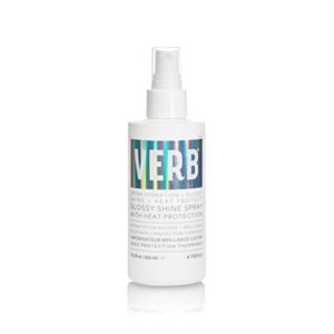 Verb Glossy Shine Spray with Heat Protection - Vegan Paraben Free Moisturizing Hair Spray without Harmful Sulfates for All Hair Types - Adds High Shine and Primes for Styling, 6.5 fl oz