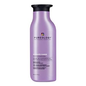 Pureology Hydrate Sheer Nourishing Shampoo | For Fine, Dry Color Treated Hair | Sulfate-Free | Silicone-Free | Vegan