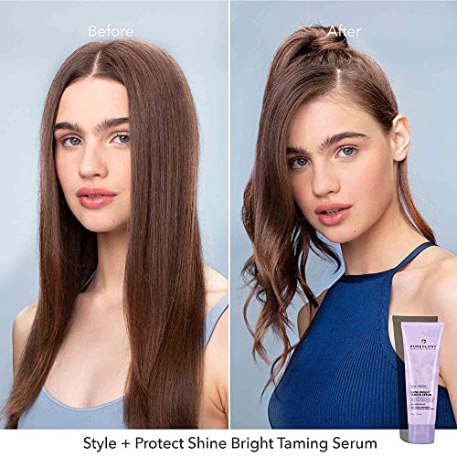 Pureology Style + Protect Shine Bright Taming Serum | For Color-Treated Hair | Shine-Enhancing, Smoothing Hair Serum | Sulfate-Free | Vegan | Updated Packaging | 4 Fl. Oz. |