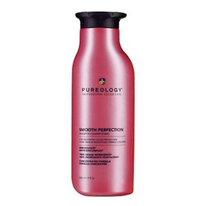 pureology smooth perfection shampoo | for frizzy, color-treated hair | smooths hair & controls frizz | sulfate-free | vegan | updated packaging | 9 fl. oz. |