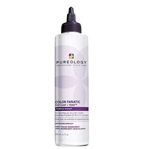 pureology color fanatic top coat + tone purple, pre-lightened light blonde to dark blonde, rose, floral ginger & cedarwood, 6.7 fl. oz.