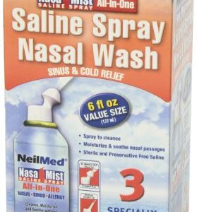 NeilMed NasaMist All in One Multi Purpose Saline Spray, 6.3 Fl Oz