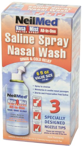 NeilMed NasaMist All in One Multi Purpose Saline Spray, 6.3 Fl Oz