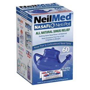 neilmed nasaflo unbreakable neti pot with 50 premixed packets