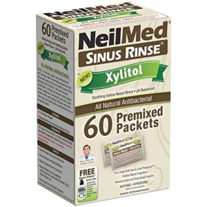 neilmed sinus rinse premixed refill packets with xylitol, 60ct.