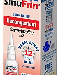 NeilMed SinuFrin Decongestant 12 Hour Nasal Congestion Relief Spray - 30mL Bonus Pack