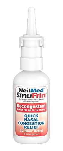 NeilMed SinuFrin Decongestant 12 Hour Nasal Congestion Relief Spray - 30mL Bonus Pack