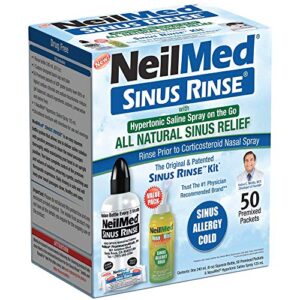 neilmed sinus rinse kit with nasamist extra strength hypertonic saline spray, 1 count
