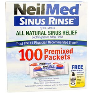 neilmed’s sinus rinse pre-mixed packets, 100-count boxes