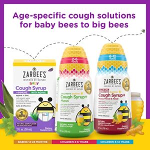 Zarbee's Kids Cough + Immune Daytime for Children 2-6 with Dark Honey, Vitamin D & Zinc, 1 Pediatrician Recommended, Drug & Alcohol-Free, Mixed Berry Flavor, 4FL Oz