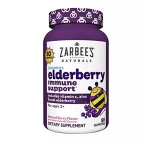 zarbee’s children’s elderberry immune support gummies, 80 ct.