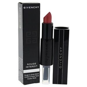 givenchy rouge interdit satin lipstick for women, 18 addicted to rose, 0.12 ounce