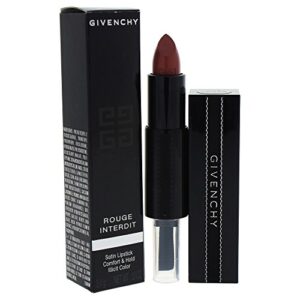 givenchy rouge interdit satin lipstick for women, 10 boyisch rose, 0.12 ounce