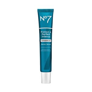 no7 protect & perfect intense advanced serum – rice protein & alfalfa complex for fine lines and wrinkles – anti aging facial serum with matrix 3000+ technology (50 ml)