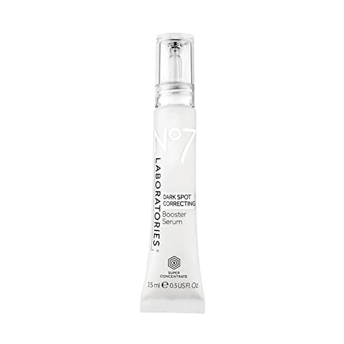 No7 Laboratories Dark Spot Correcting Booster Serum - Vitamin C + Emblica Brightening Complex for Age & Dark Spots - Sun Spot Corrector Face Serum (0.5 fl oz)