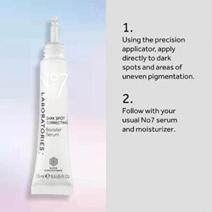 No7 Laboratories Dark Spot Correcting Booster Serum - Vitamin C + Emblica Brightening Complex for Age & Dark Spots - Sun Spot Corrector Face Serum (0.5 fl oz)