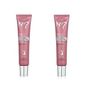 No7 Restore & Renew Face & Neck Multi Action Serum - 30ml pack of 2 (60 ml total)