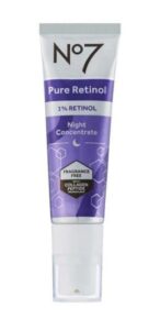 no7 pure retinol 1% retinol night concentrate – anti wrinkle retinol serum with collagen peptides & niacinamide for younger looking skin – retinol face serum for fine lines & wrinkles (30ml)