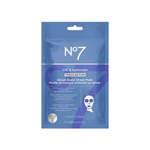 no7 lift & luminate triple action serum boost sheet mask