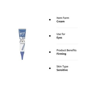 No7 Lift & Luminate Triple Action Eye Cream - Under Eye Cream for Dark Circles and Puffiness - Shea Butter & Hyaluronic Acid Hydrating Eye Cream + Antioxidant & Brightening Ginseng Extract (15ml)