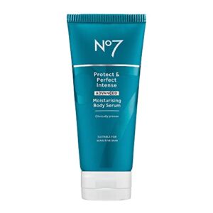 no7 protect & perfect intense advanced body serum – anti aging serum with hyaluronic acid & argan oil – collagen peptide skin firming body moisturizer (6.7 oz)