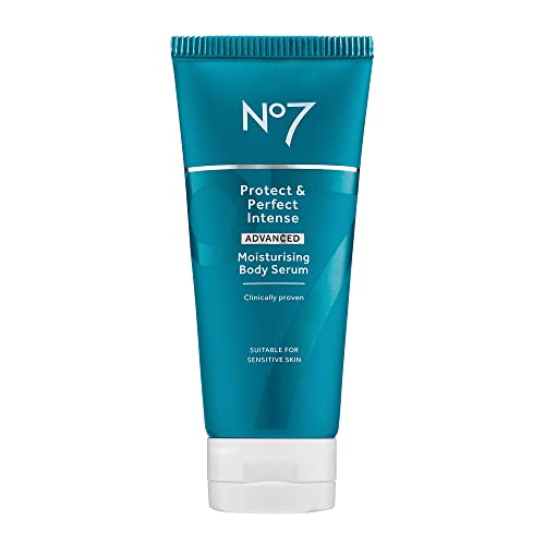 No7 Protect & Perfect Intense Advanced Body Serum - Anti Aging Serum with Hyaluronic Acid & Argan Oil - Collagen Peptide Skin Firming Body Moisturizer (6.7 oz)