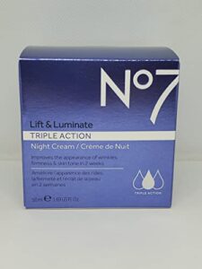 no 7 lift and luminate night cream 50ml tub by no7