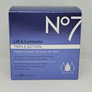 No 7 Lift and Luminate Night Cream 50ml Tub by No7