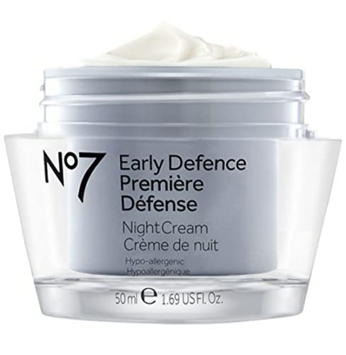 No7 Early Defence Glow Activating Face Cream - Day and Night Bundle - 1.69 fl oz Each - Hypoallergenic Day and Night Cream by No 7 - SPF 30 in Day Cream