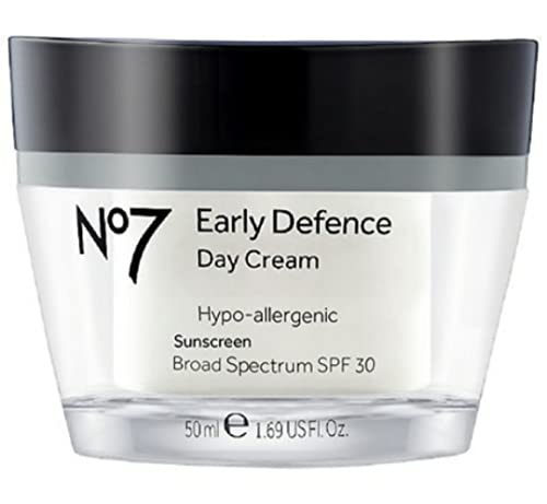 No7 Early Defence Glow Activating Face Cream - Day and Night Bundle - 1.69 fl oz Each - Hypoallergenic Day and Night Cream by No 7 - SPF 30 in Day Cream