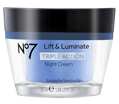No7 Lift and Luminate Triple Action Face Cream - Day and Night Bundle - 1.69 fl oz Each - Hypoallergenic Day and Night Cream by No 7 - SPF 30 in Day Cream