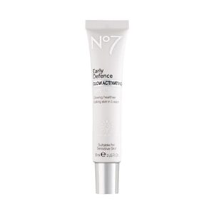 no7 early defense glow activating serum – anti aging serum with peptides for fine lines and wrinkles – healthy looking skin glowing face serum (50 ml)